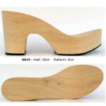 wooden heel model RB10 footwear component