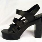 clogs women all black sole heel shoemaking wide heel