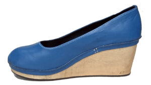 natural wooden wedge ballerine pump toe