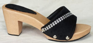 black suede clog velour velvet