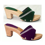 custom made clogs with vegan velvet_velour suede clogs