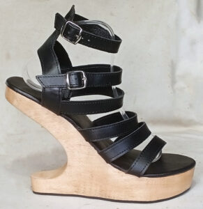 swedish roman clog gladiator high heel wedge wood timber shoes