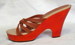wood heel stained brown merisier high heel real leather chocolate