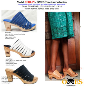 Berlin clog custom made wooden clog modern design