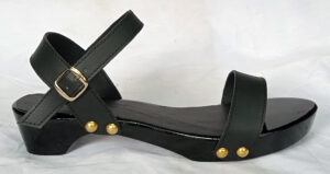 roman gladiator sandal mule with wood