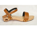 sandal platform wood roman style