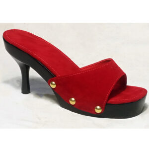 Nik Red Wooden Clog