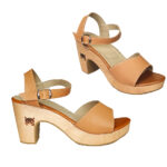 wooden heel shoes women custom size